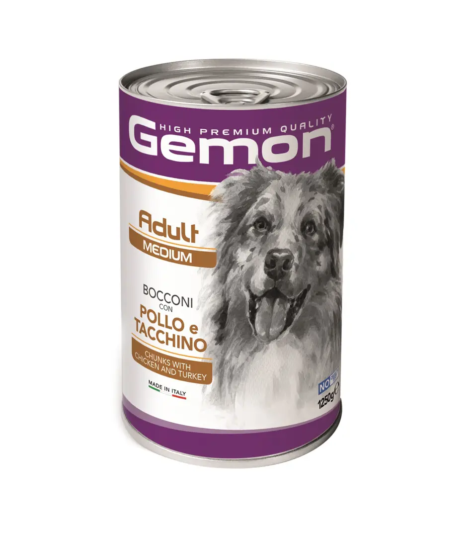GEMON konzerva adult medium pre psy kura a morka 1250 g