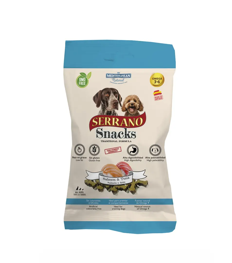 Pamlsky Serrano Snack Dog Salmon & Tuna 100g