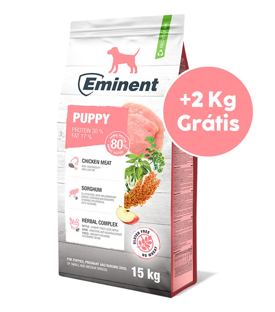 Eminent Dog Puppy 15 kg +2 kg Grátis