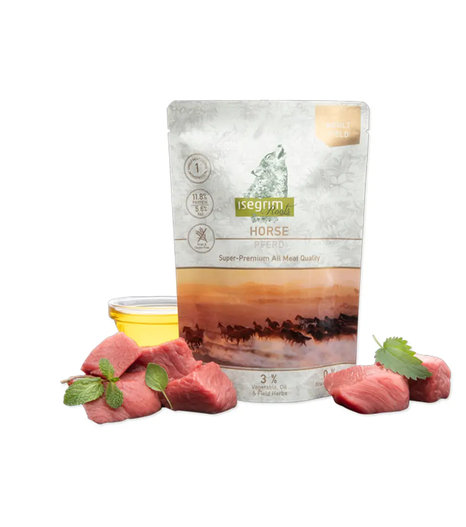 ISEGRIM dog Monoprotein Isegrim Roots, Horse bal. 7 x 410 g kapsičky
