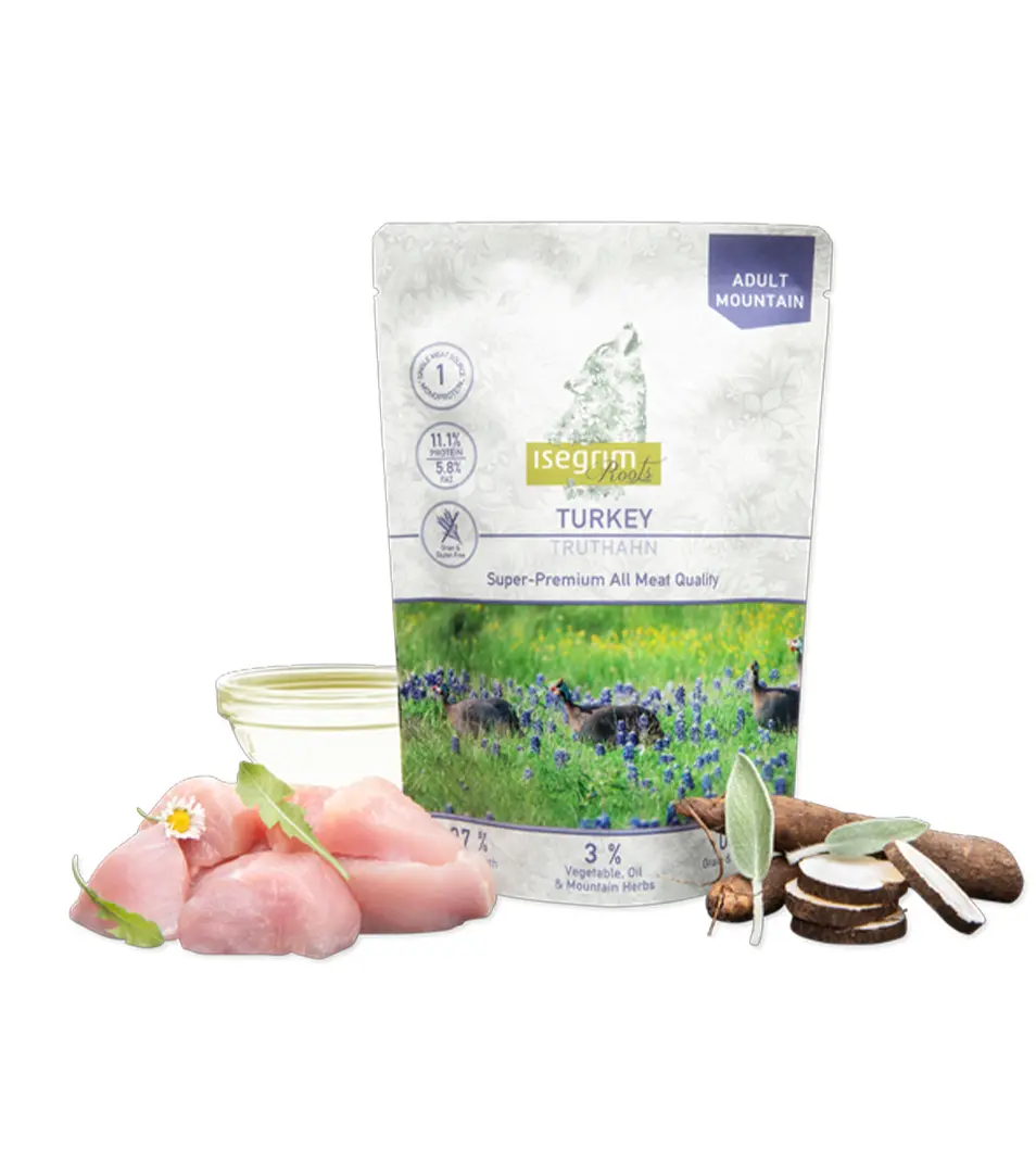 ISEGRIM dog Monoprotein Isegrim Roots, Turkey  bal. 7 x 410 g kapsičky