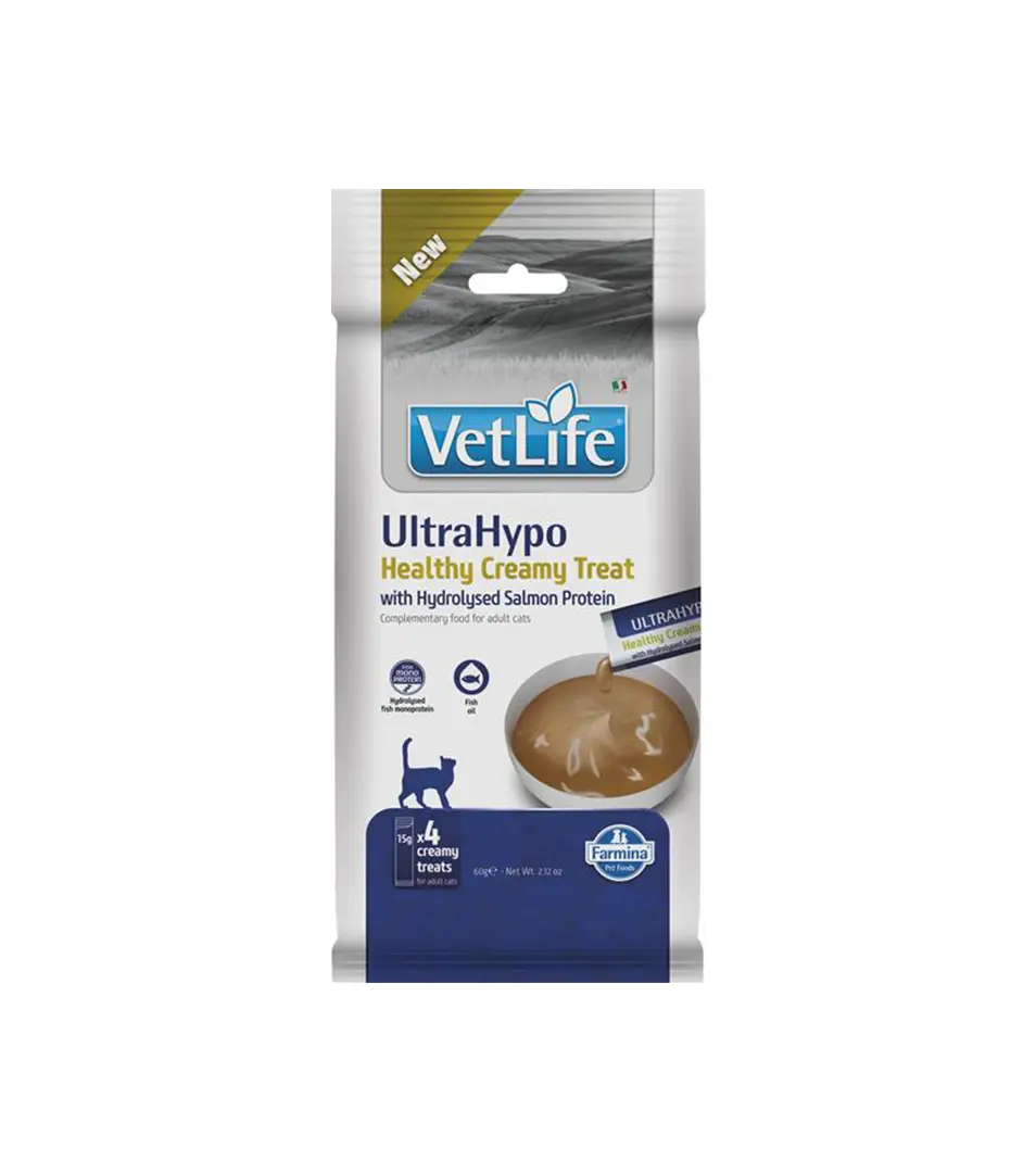 Pamlsok Farmina Creamy Vet Life Cat Ultrahypo with Hydrolysed Salmon Protein 60 g
