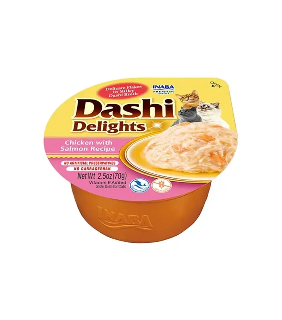 Inaba Dashi Delights cat Kura s lososom 70 g vanička