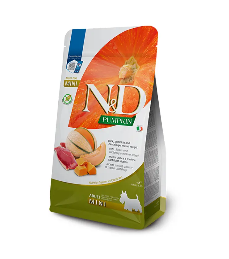 Farmina N&D dog PUMPKIN (GF) adult mini, duck & cantaluope 2 kg