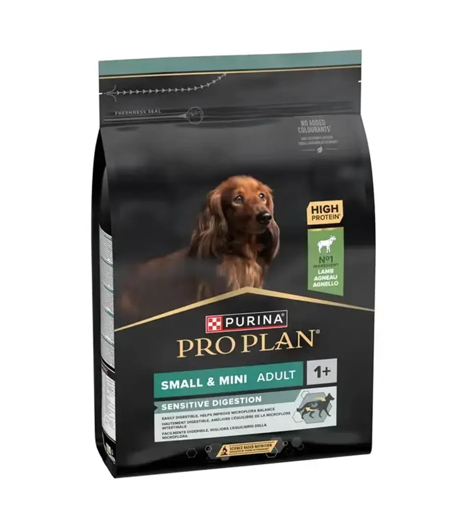 PRO PLAN SMALL & MINI ADULT SENSITIVE DIGESTION granule s jahňacím 3 kg
