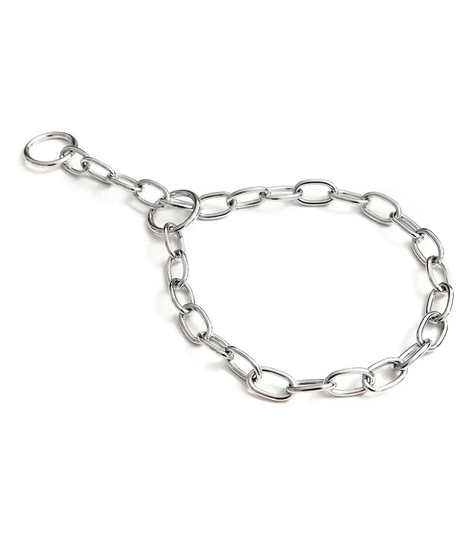 BAFPET | Sťahovací obojok, oválne oká - malé Farba: Strieborná, Rozmer: 3,2mm x 70cm | 00026