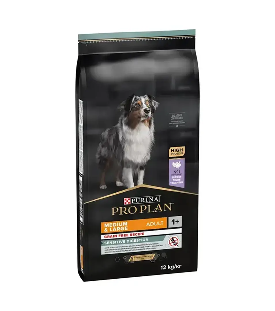 PRO PLAN MEDIUM & LARGE ADULT SENSITIVE DIGESTION Grain Free granule pre psov s morkou 12 Kg