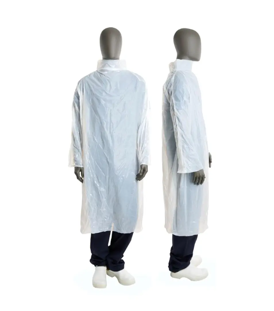 Plášť igelitový KRUTEX jednorazový, dĺžka 120 cm, biely