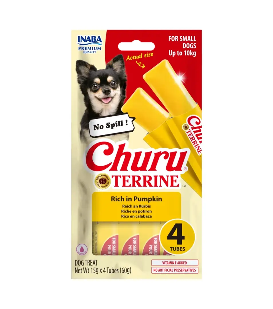 Pamlsok Inaba Churu Terrine dog tekvica 4 x 15 g