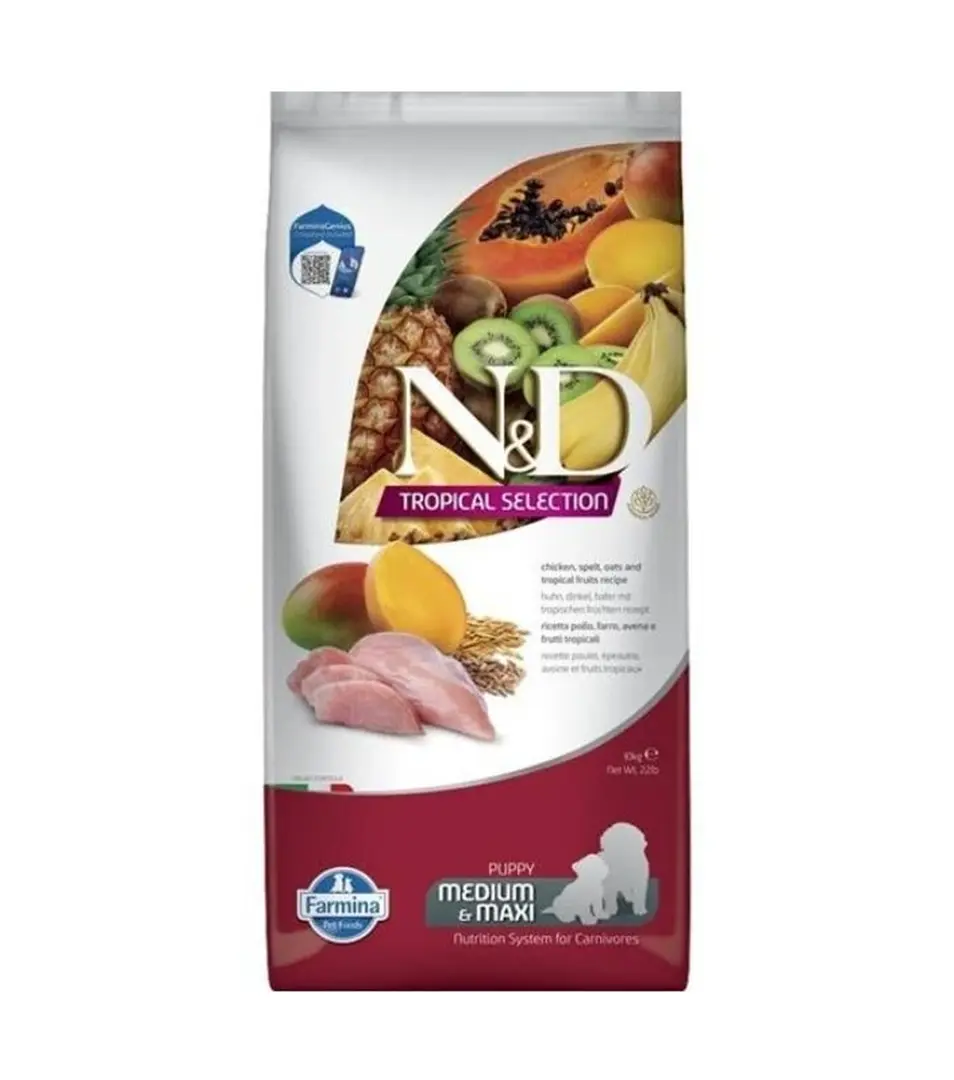 Farmina N&D dog TROPICAL SELECTION (AG) puppy med/maxi chicken 10 kg