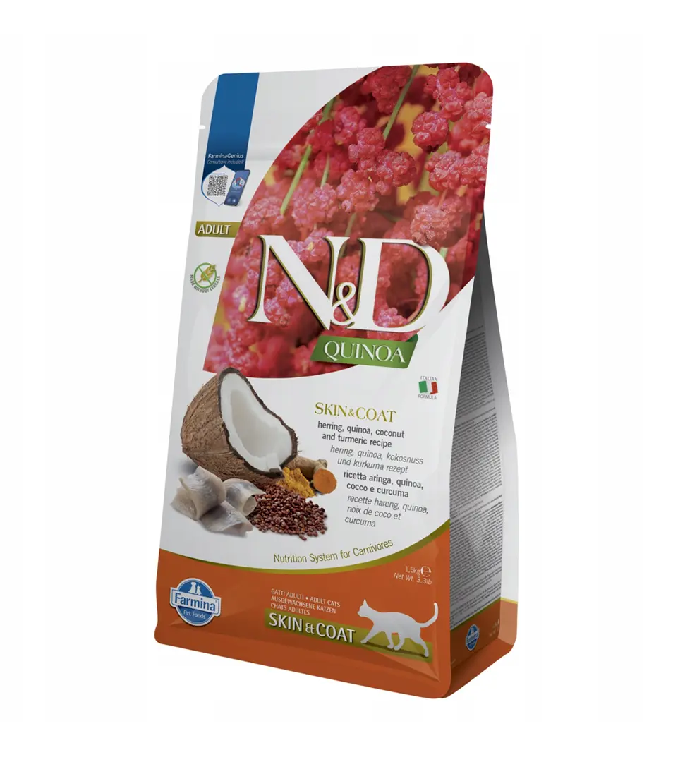 Farmina N&D cat QUINOA adult skin & coat herring 1,5 kg