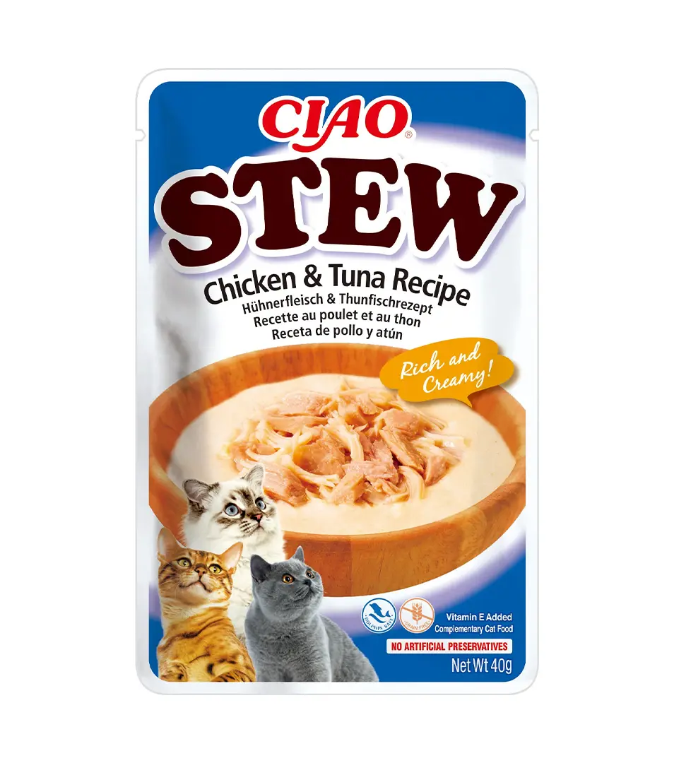 Inaba CIAO Stew Cat Kapsička Kura & Tuniak 1 ks 40 g