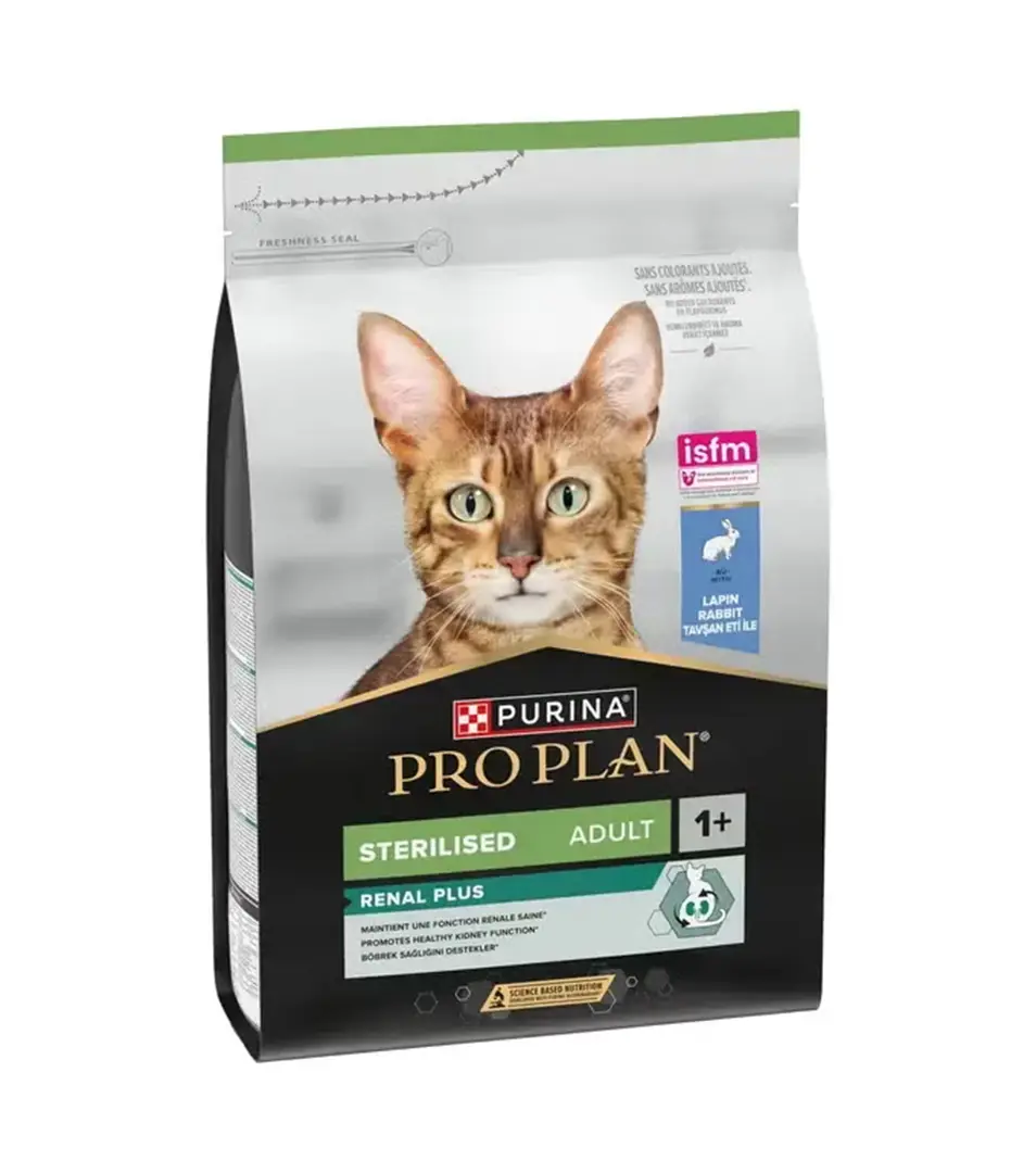 PRO PLAN CAT ADULT STERILISED RENAL PLUS granule pre mačky s králikom 10 kg
