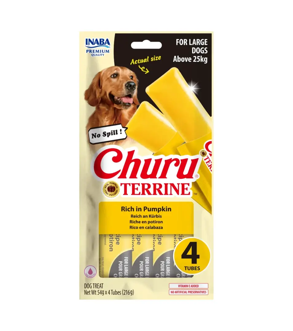 Pamlsok Inaba Churu Terrine dog tekvica 4 x 54 g