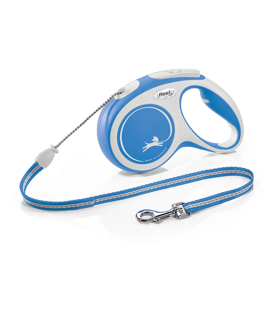 Vodítko Flexi New Comfort lanko M 5 m modré (do 20 kg)