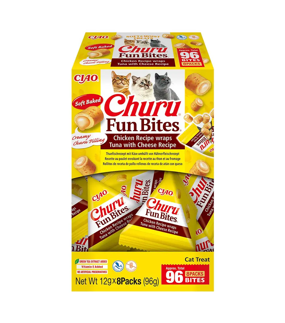 Pamlsok Inaba Churu Fun Bites cat tuniak so syrom 8 x 12 g