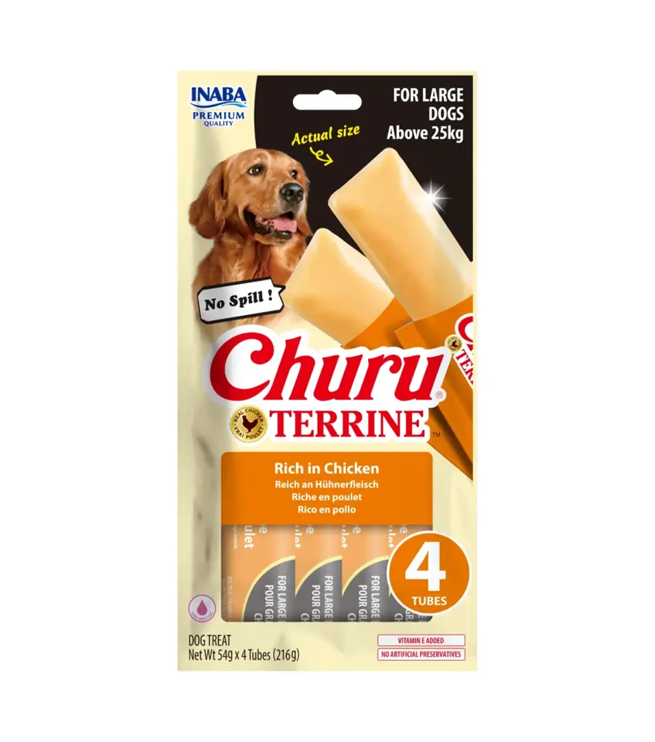 Pamlsok Inaba Churu Terrine dog kura 4 x 54 g