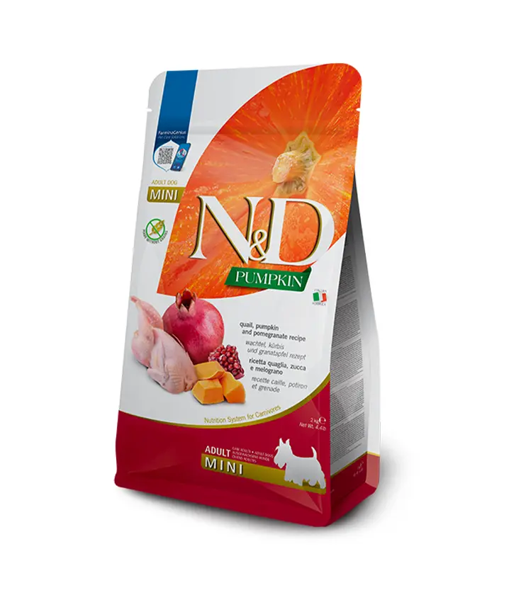 Farmina N&D dog PUMPKIN (GF) adult mini, quail & pomegranate 2 kg