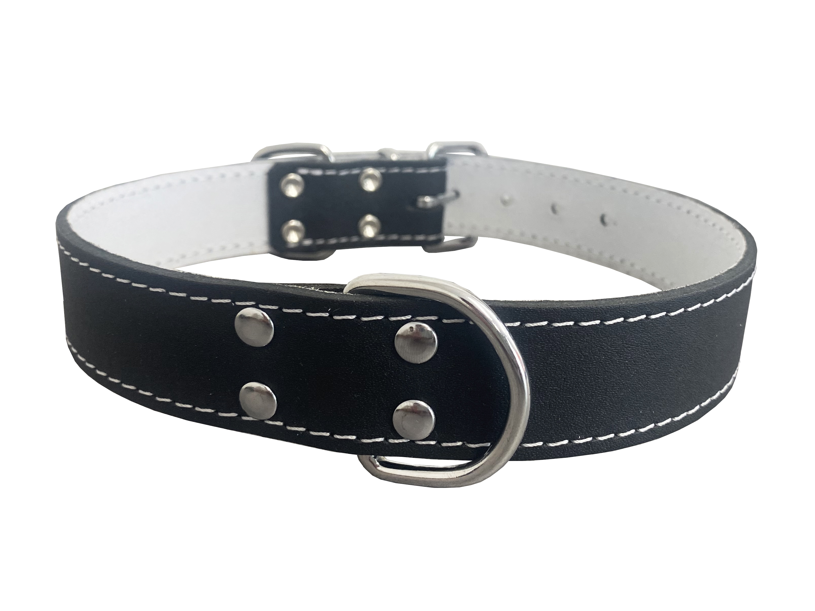 BAFPET Kožený obojek podšitý filcem, STELLA - hladká Barva: Červená, Rozměr: 18mm x 50cm /40-46/ 01109