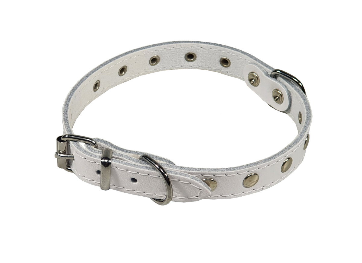 BAFPET Kožený obojek podšitý, zdobený nýty Barva: Přírodní, Rozměr: 14mm x 35cm /26-32/ 01111