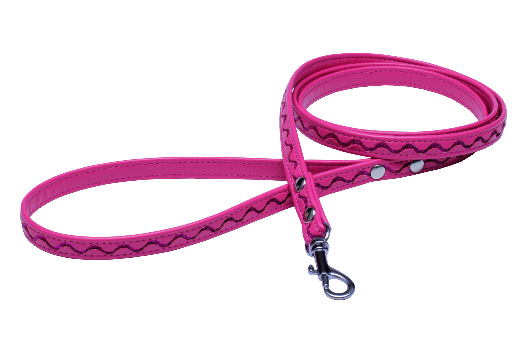 BAFPET Vodítka zdobená STŘÍBRNOU VLNKOU Barva: Žlutá, Rozměr: 12mm x 120cm 03220V