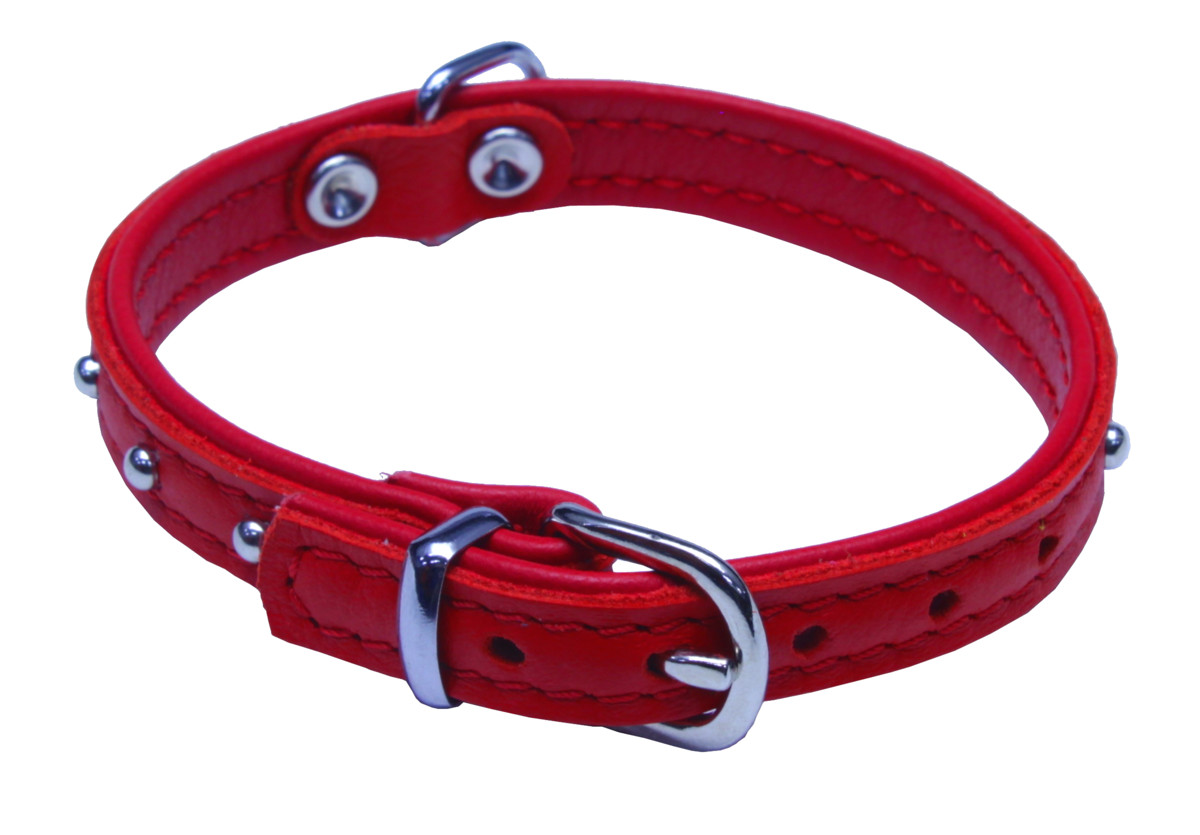 BAFPET Kožený obojek DENYS Barva: Fuchsie, Rozměr: 14mm x 32cm /24-29/ 04111