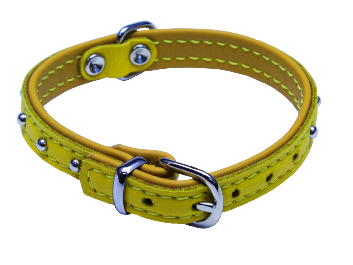 BAFPET Kožený obojek DENYS Barva: Fuchsie, Rozměr: 14mm x 32cm /24-29/ 04111