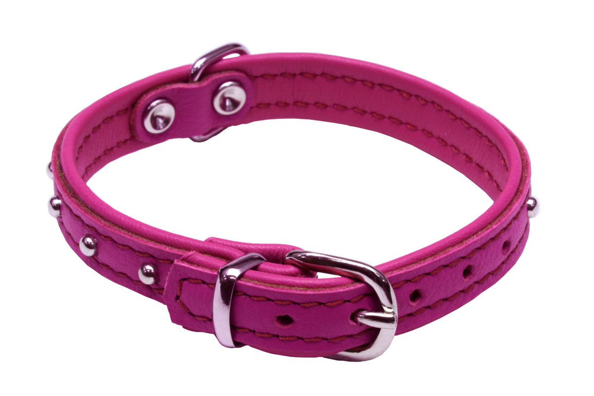 BAFPET Kožený obojek DENYS Barva: Hnědá, Rozměr: 14mm x 32cm /24-29/ 04111