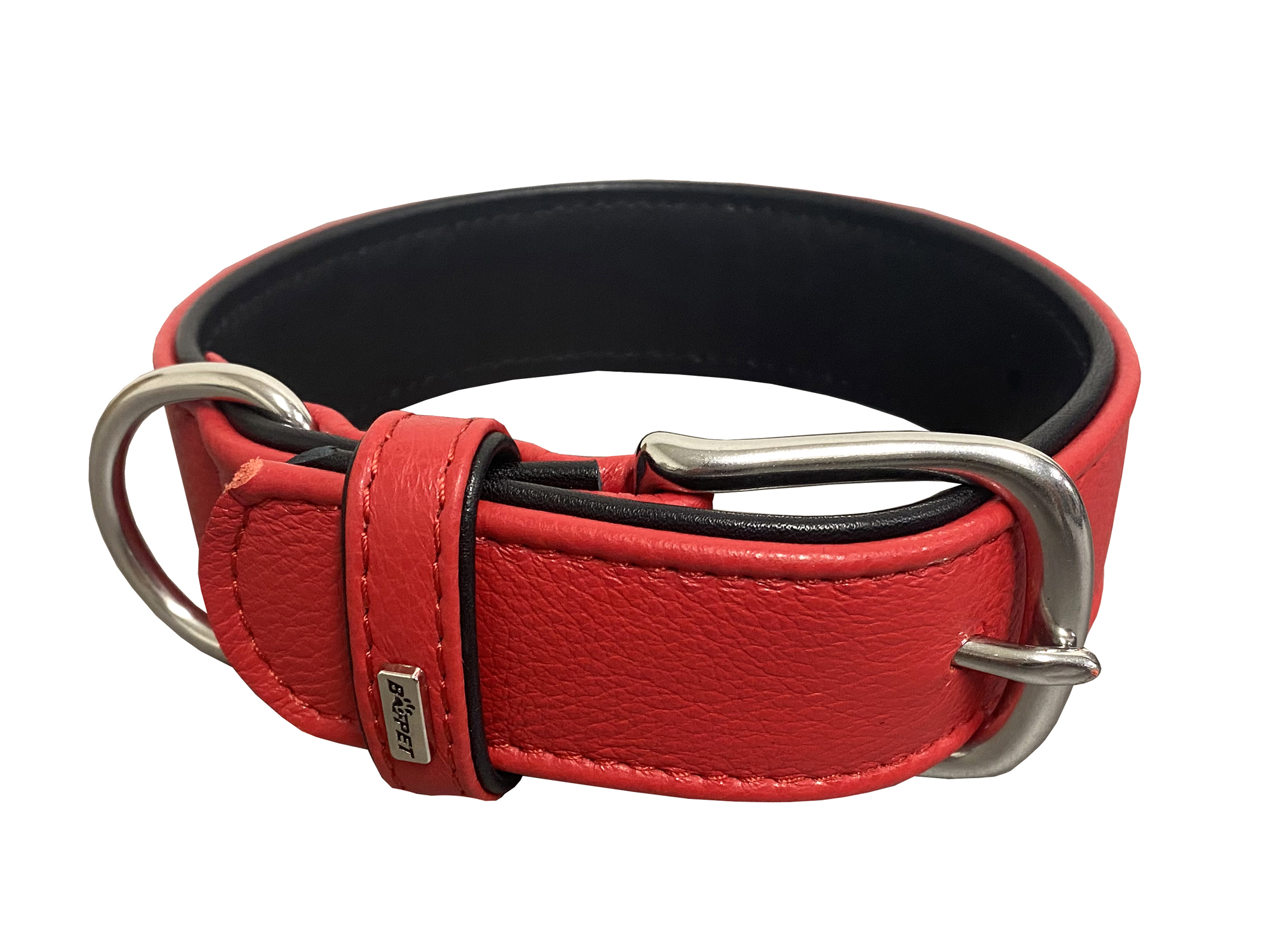 BAFPET Kožený obojek EXCLUSIVE Barva: Žlutá, Rozměr: 40mm x 66cm /49-58/ 04127