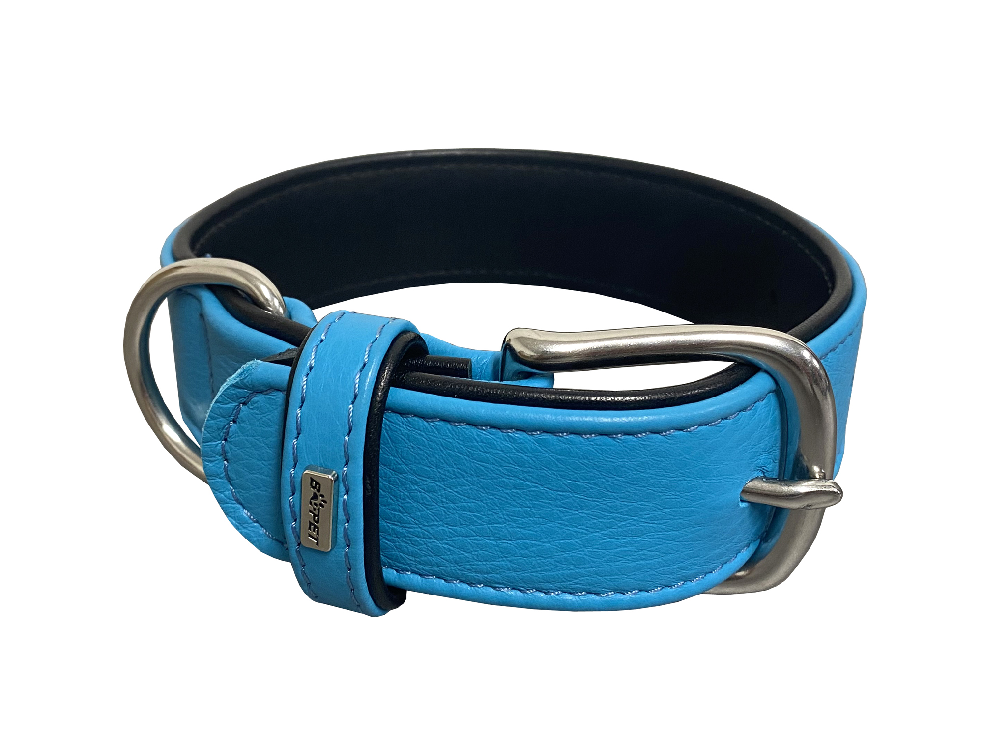 BAFPET Kožený obojek EXCLUSIVE Barva: Žlutá, Rozměr: 40mm x 66cm /49-58/ 04127