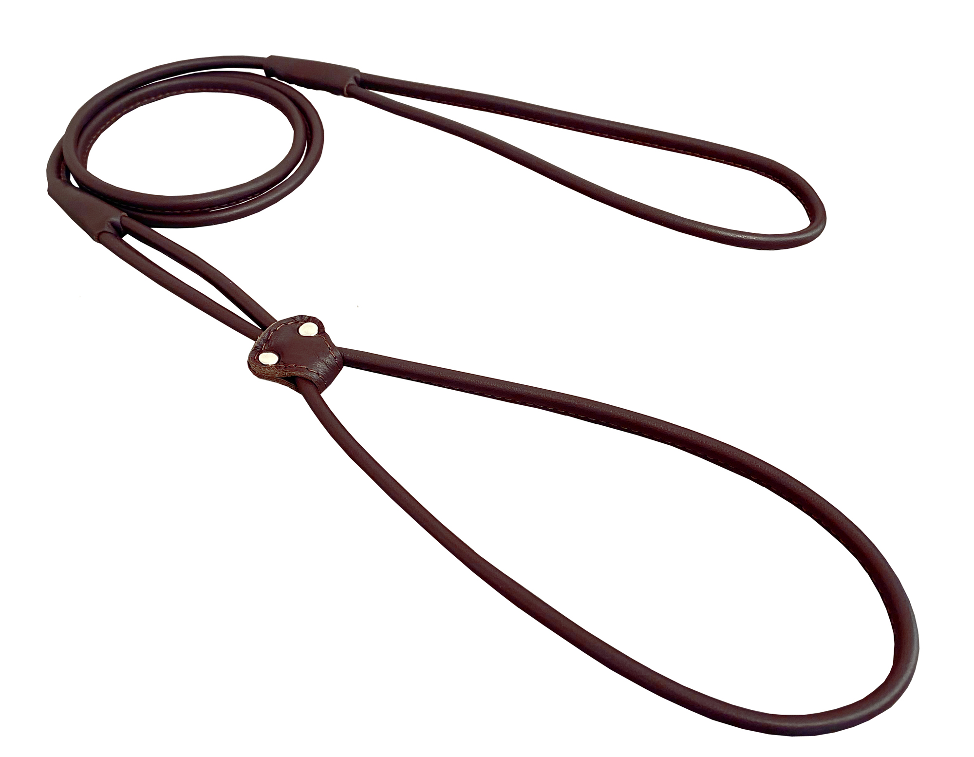 BAFPET Předváděcí vodítko z šité kulaté kůže Barva: Hnědá, Rozměr: 7mm x 120cm 04223