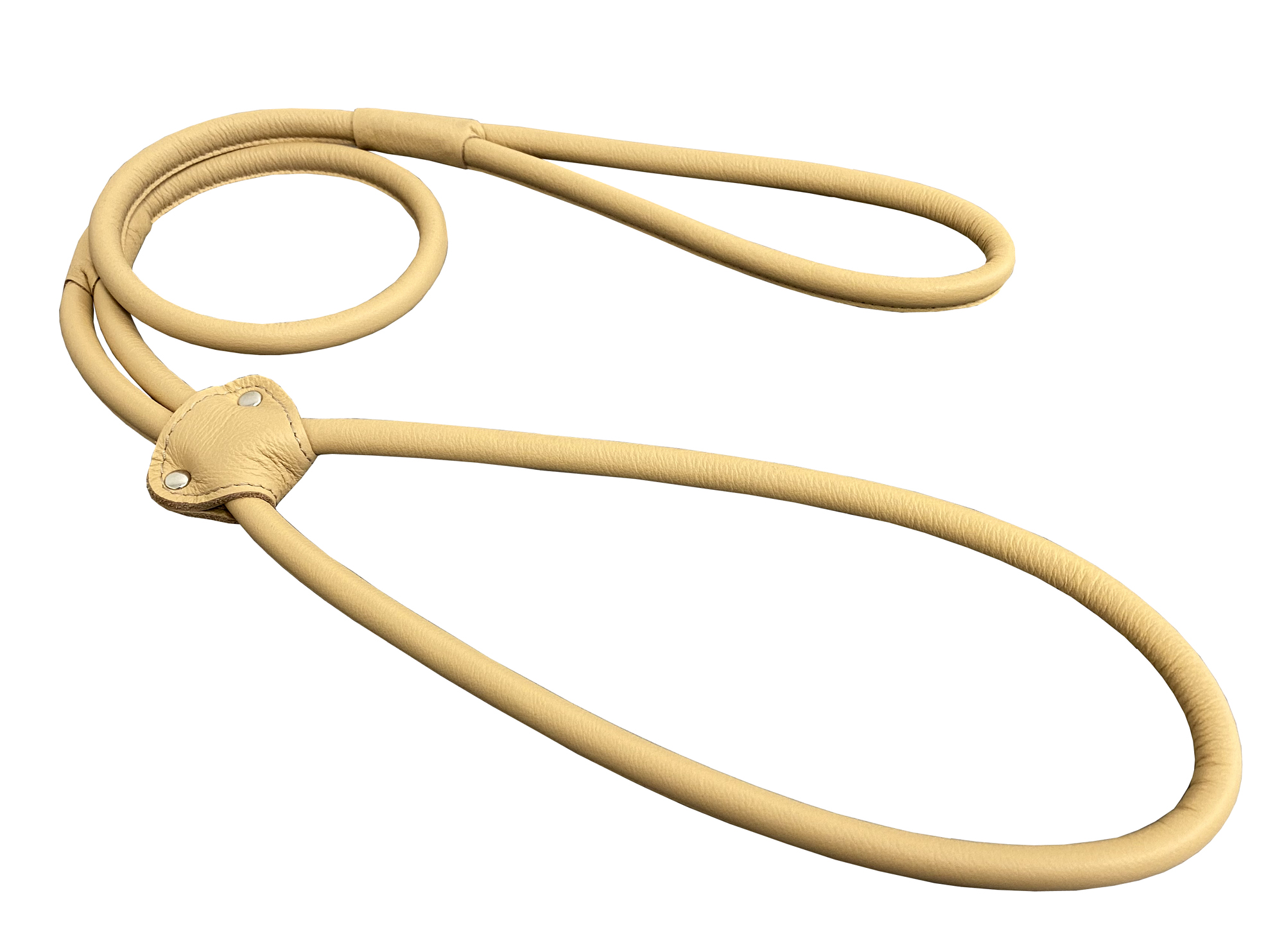 BAFPET Předváděcí vodítko z šité kulaté kůže Barva: Šedá, Rozměr: 9mm x 100cm 04224