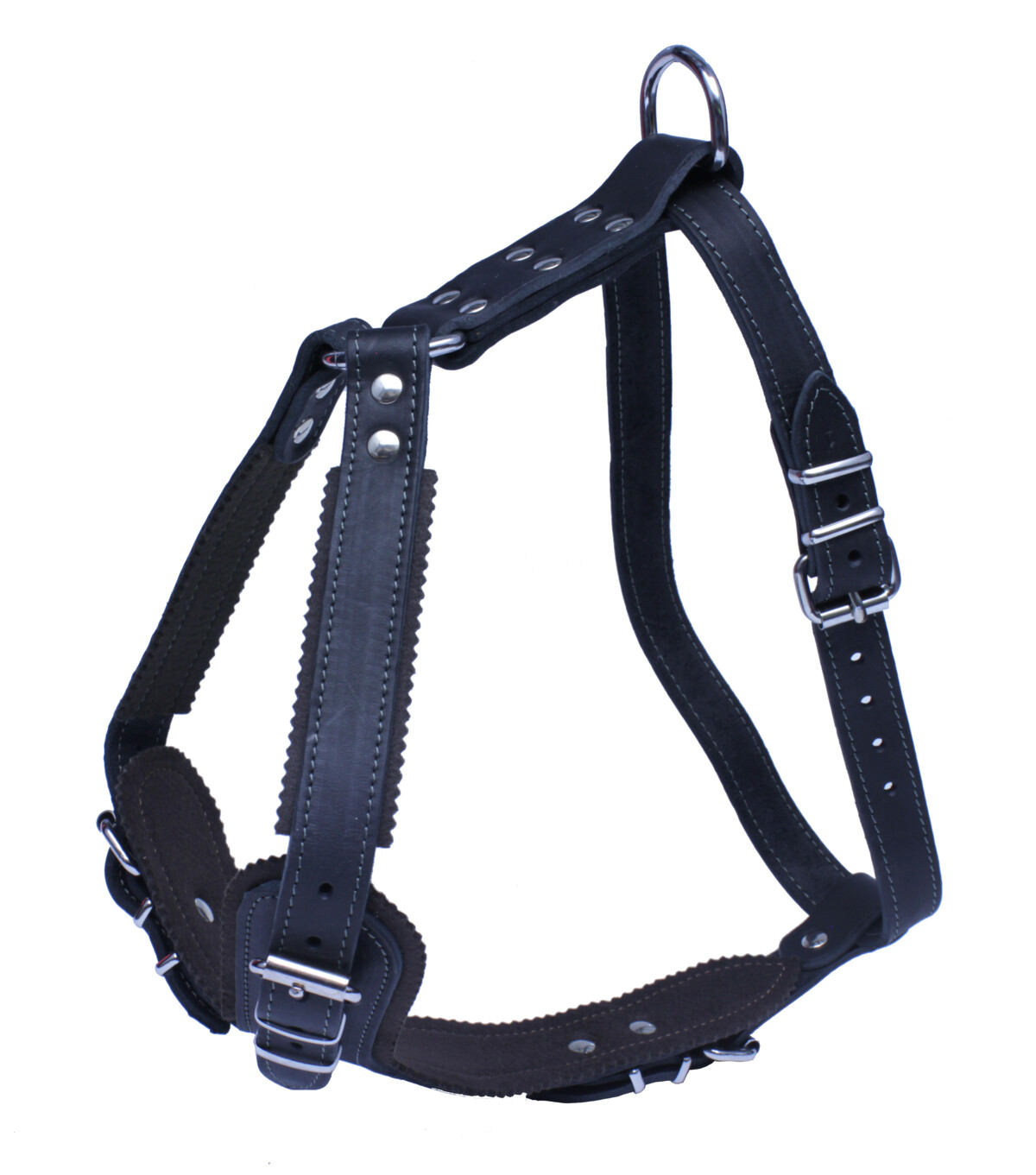 BAFPET Kožený postroj JAGO Farba: Hnedá, Veľkosť: 25mm x OK 60-80cm, OH 81-95cm 07509A