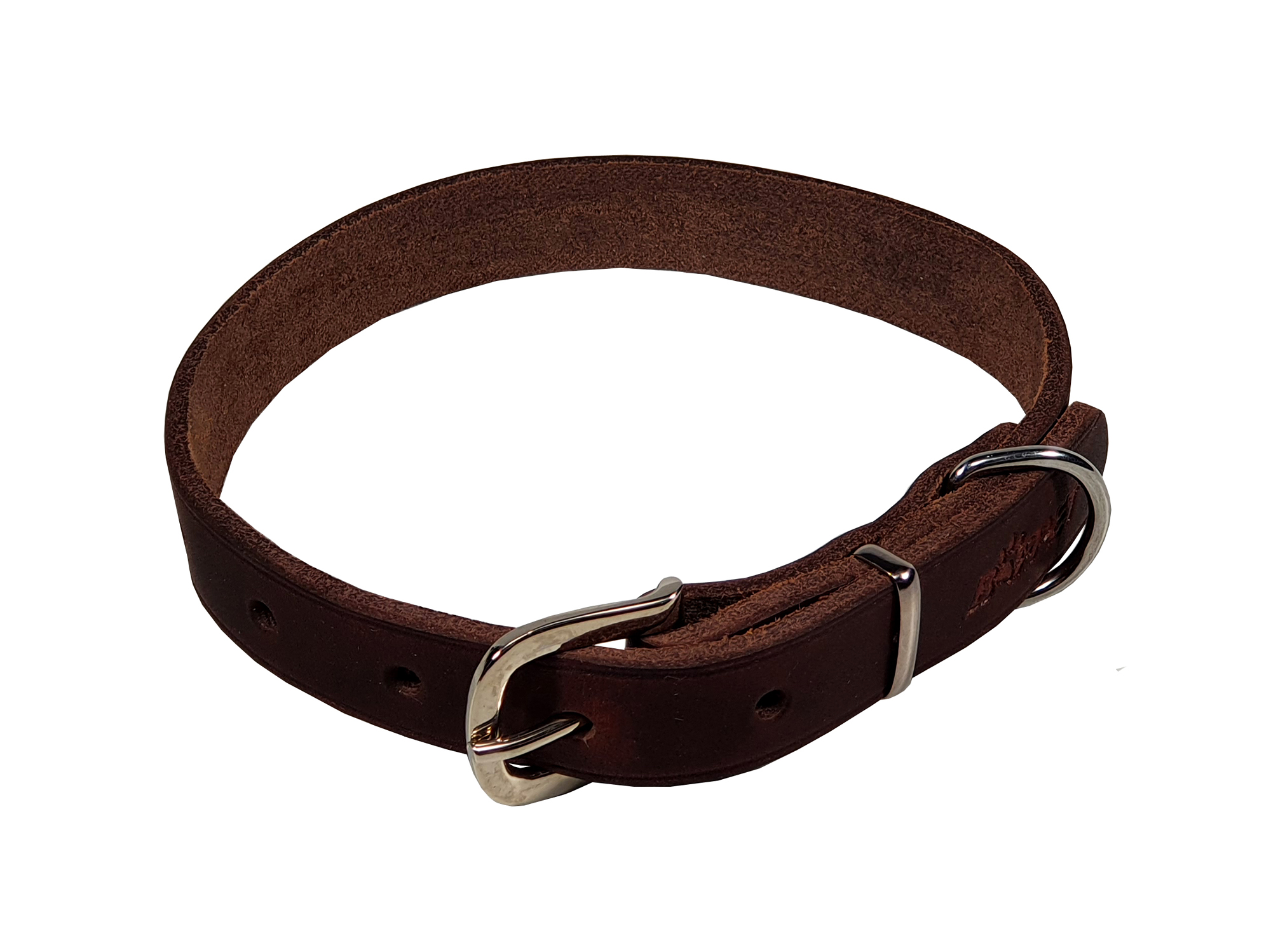 BAFPET Obojok z mastnej kože, ZUBR Farba: Šedá, Rozmer: 12mm x 32cm /20-28/ 14100Z