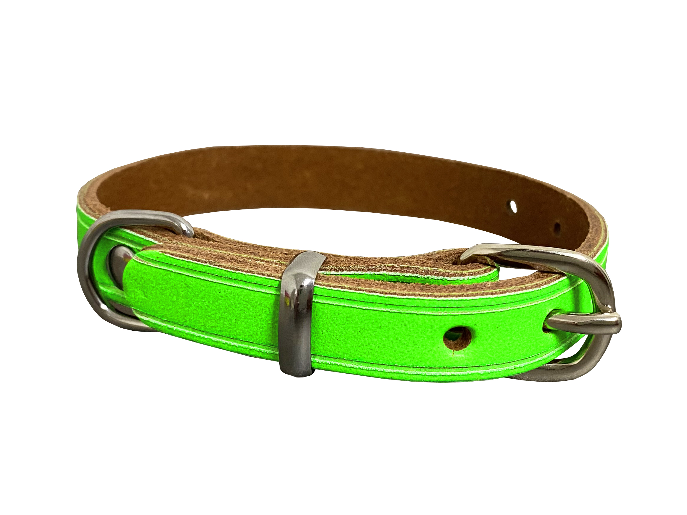 BAFPET Obojok z mastnej kože, ZUBR Farba: Šedá, Rozmer: 12mm x 32cm /20-28/ 14100Z
