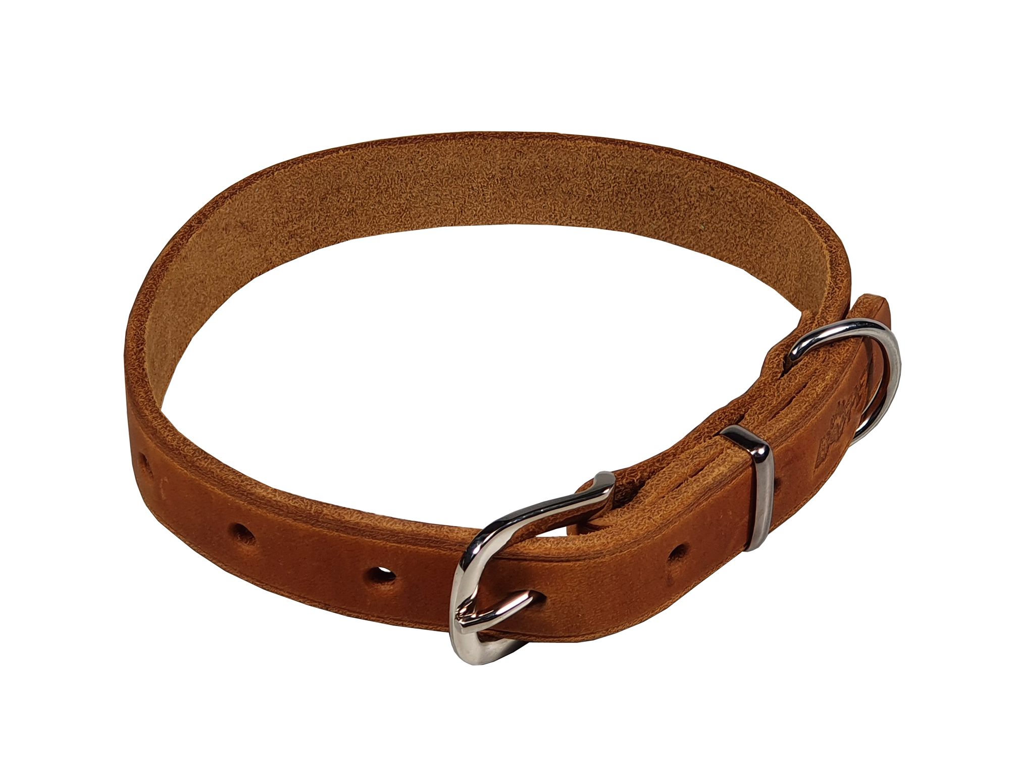 BAFPET Obojky z mastné kůže, ZUBR Barva: Hnědá, Rozměr: 16mm x 40cm /26-36/ 14102Z