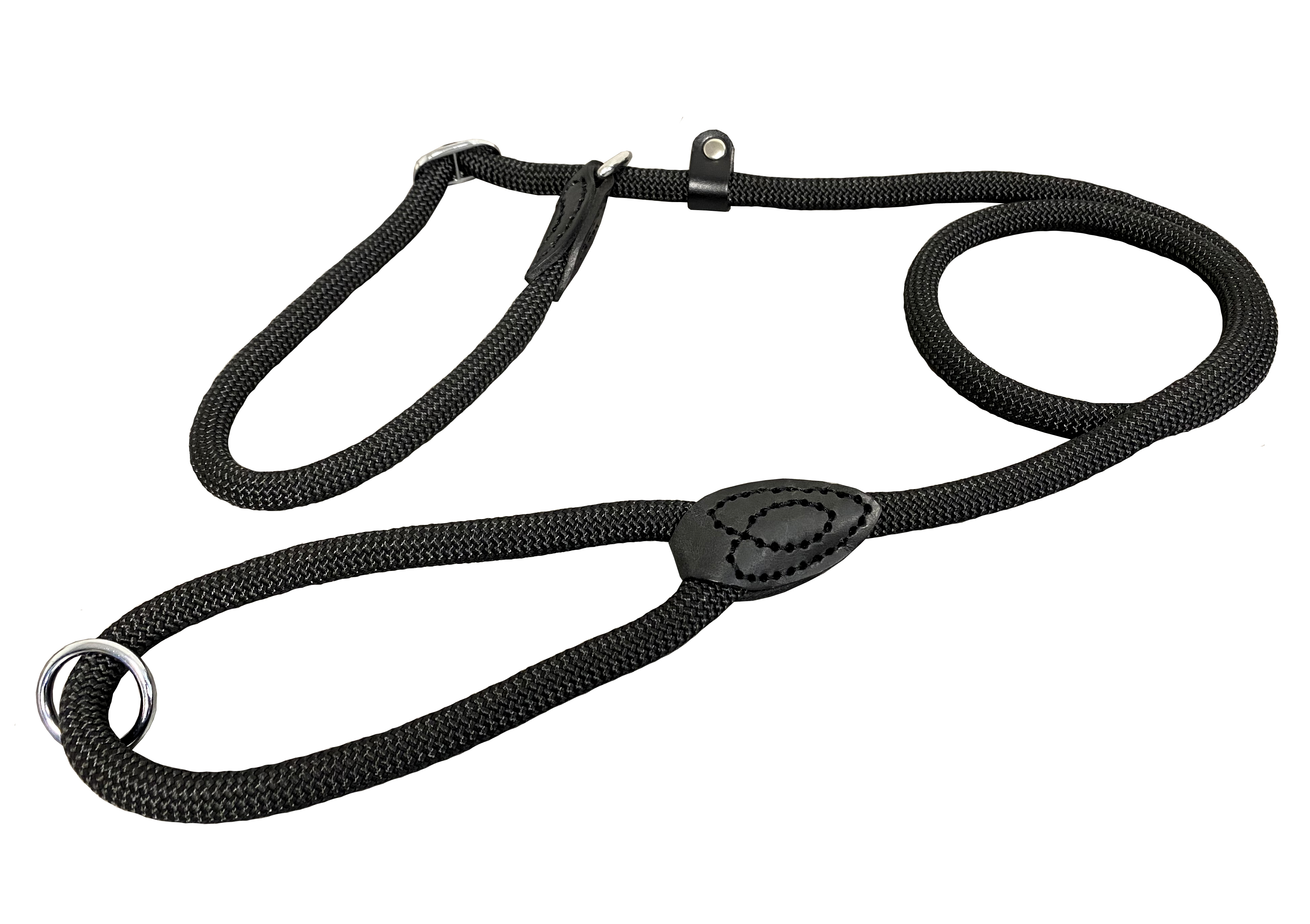 BAFPET Vodítka předváděcí jednobarevné lano, šité kůží Barva: Červená, Rozměr: 12mm x 130cm 15223J