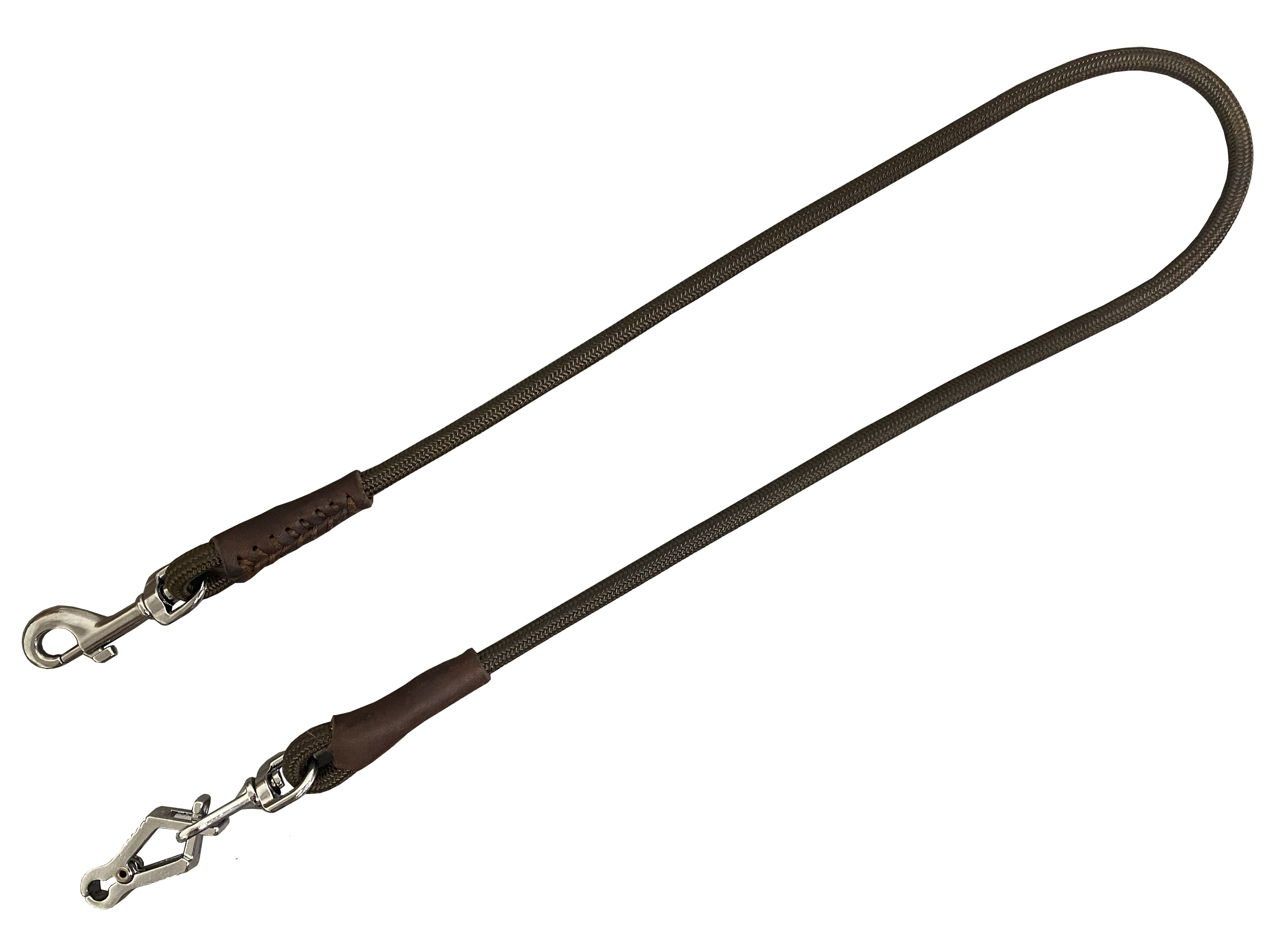 BAFPET Vypouštěcí vodítko - koncovka 2x karabinka POLYAMID Barva: Zelená, Rozměr: 6mm x 75cm 15784