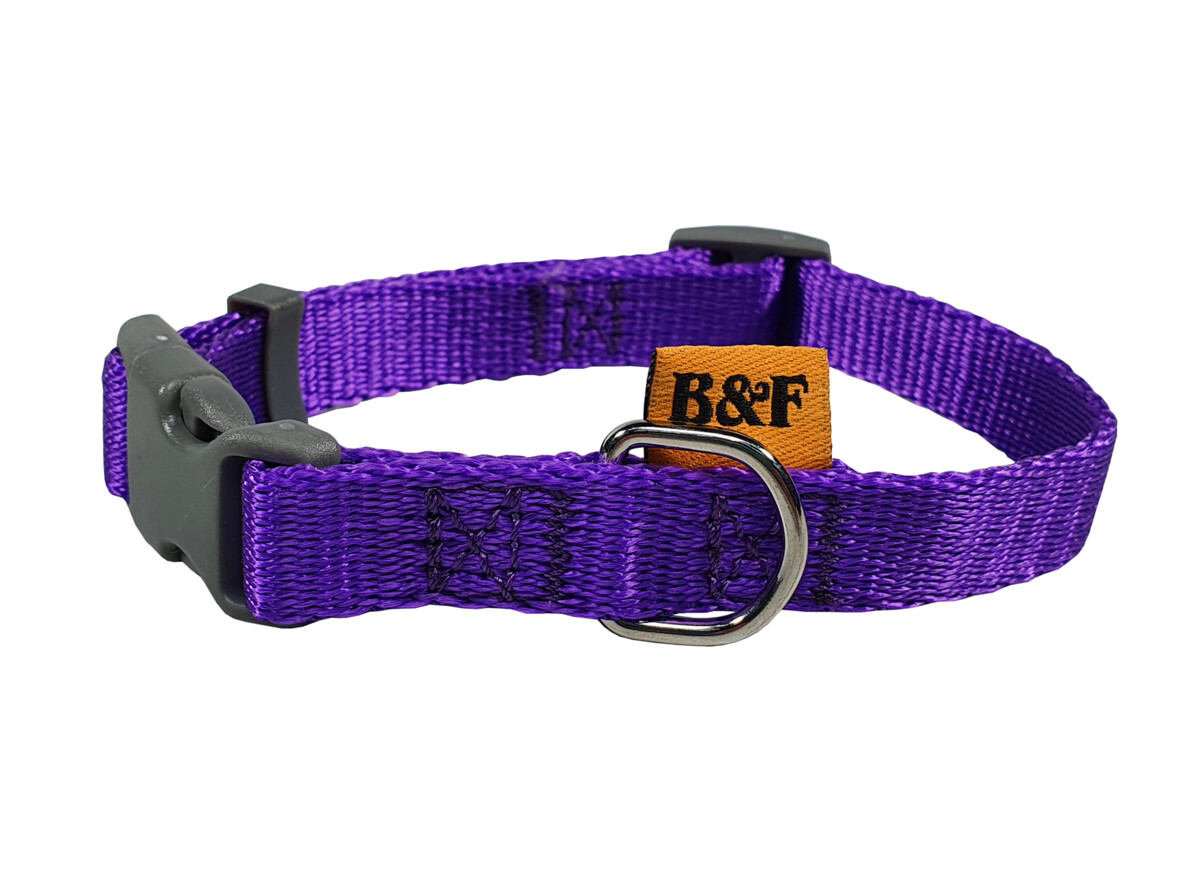 BAFPET Popruhové obojky JEDNOBAREVNÉ Barva: Šedá, Rozměr: 15mm x 25-35cm 18100JA