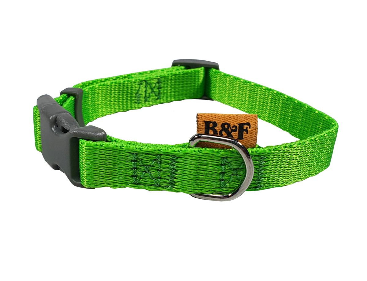 BAFPET Popruhové obojky JEDNOBAREVNÉ Barva: Šedá, Rozměr: 15mm x 25-35cm 18100JA
