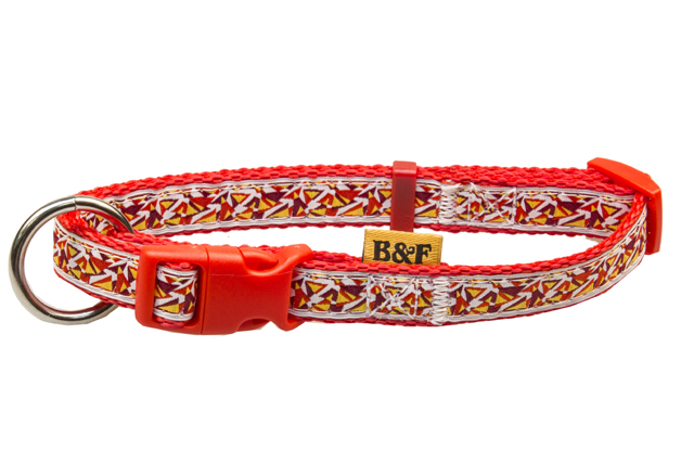 BAFPET Popruhové obojky TROJÚHELNÍČKY Barva: Hnědá, Rozměr: 15mm x 30-50cm 18100TR