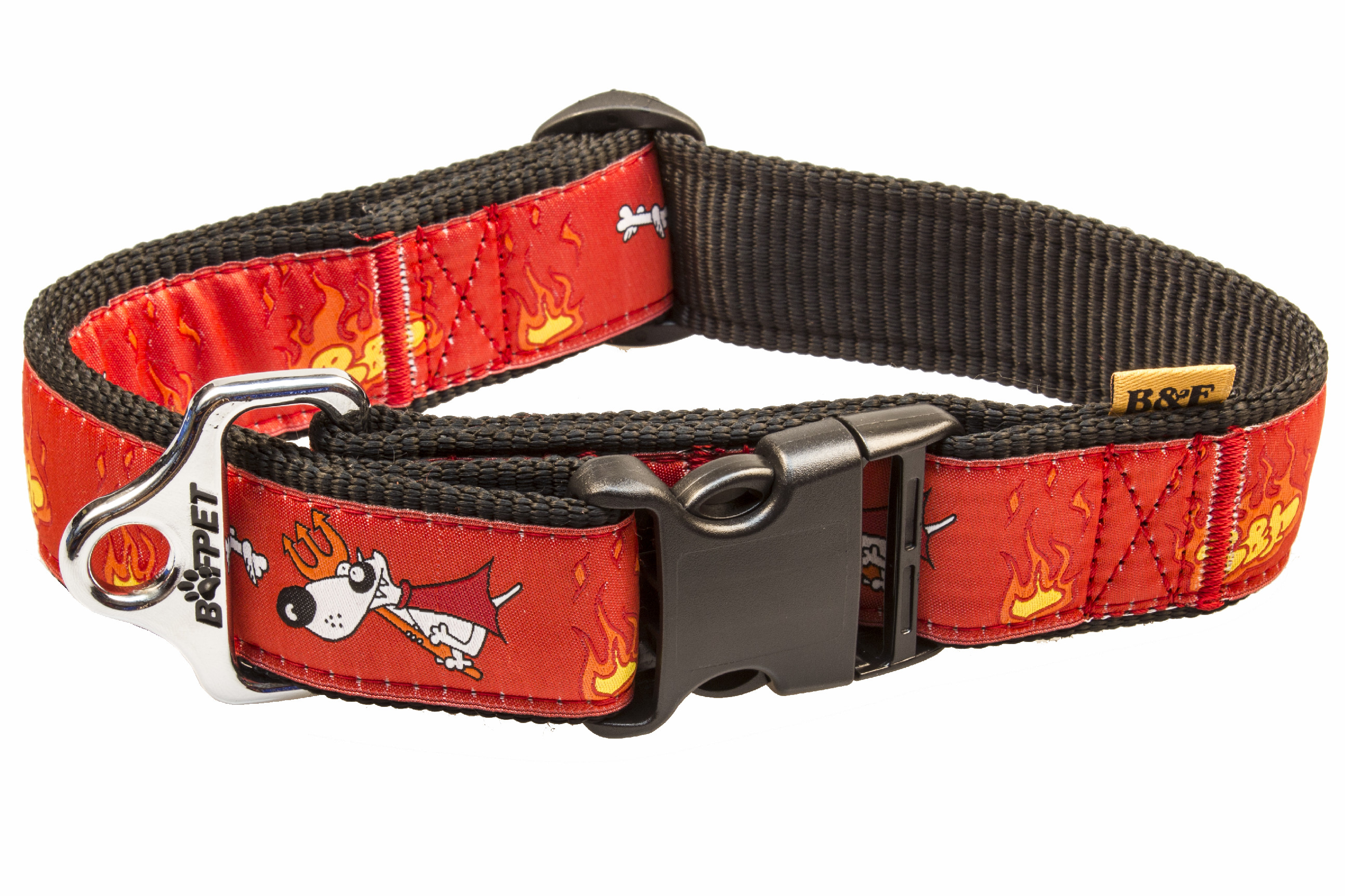 BAFPET Popruhové obojky ANDĚL&ĎÁBEL Barva: Modrá, Rozměr: 20mm x 38-60cm 18101AD