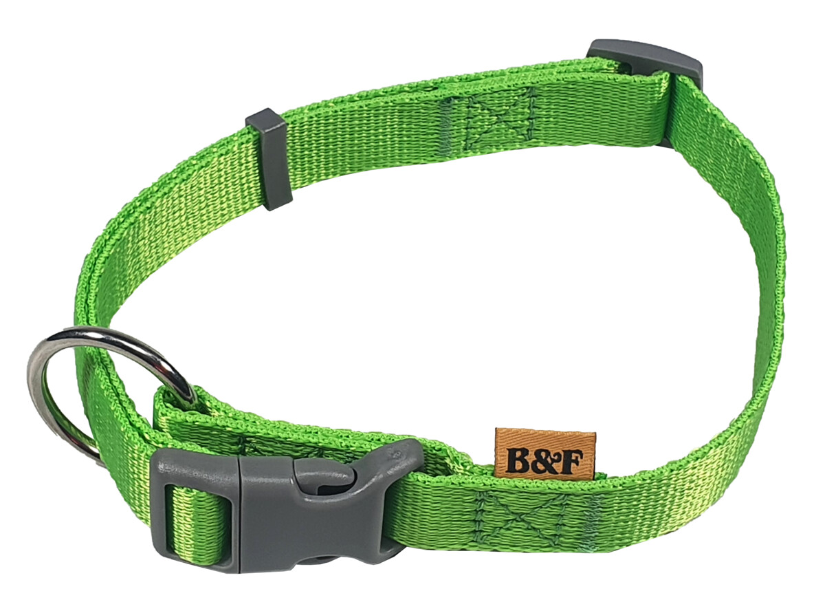 BAFPET Popruhový obojek JEDNOBAREVNÝ Barva: Hnědá, Rozměr: 20mm x 38-60cm 18101J