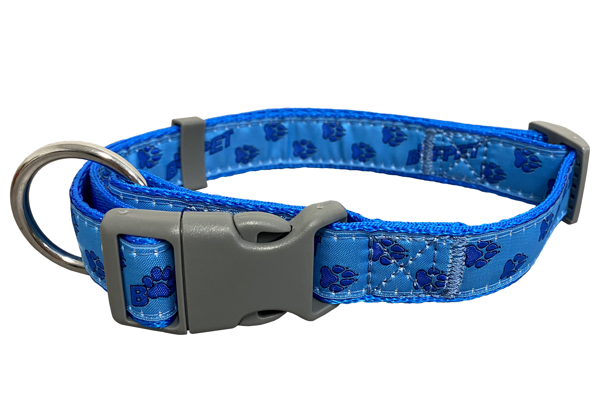 BAFPET Popruhové obojky TLAPKY BAF Barva: Červená, Rozměr: 20mm x 38-60cm 18101TB