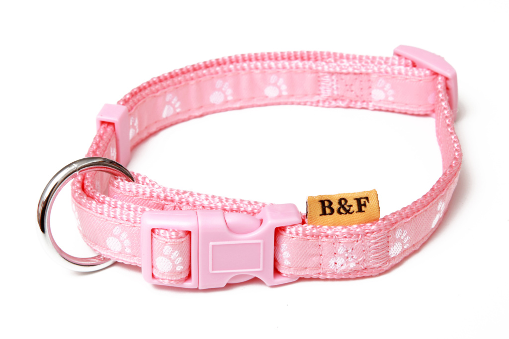 BAFPET Popruhové obojky TLAPKY Barva: Černá, Rozměr: 20mm x 38-60cm 18101T