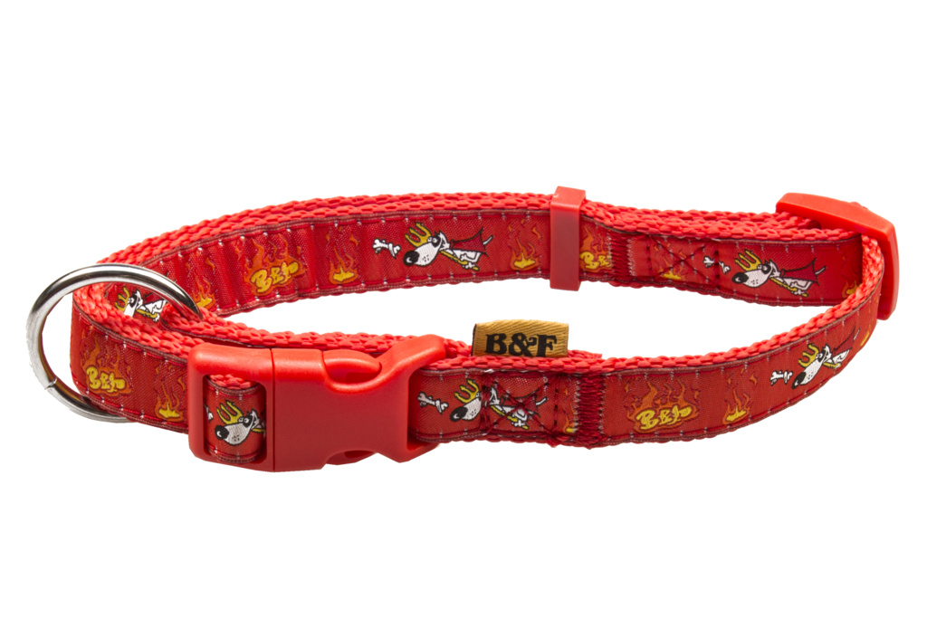 BAFPET Popruhové obojky ANDĚL&ĎÁBEL Barva: Modrá, Rozměr: 25mm x 40-66cm 18102AD