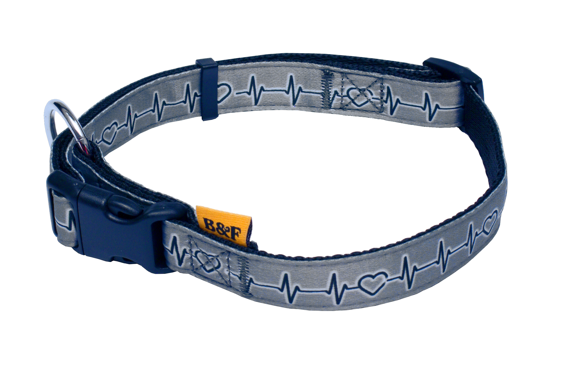 BAFPET Popruhové obojky EKG Barva: Modrá, Rozměr: 25mm x 40-66cm 18102E