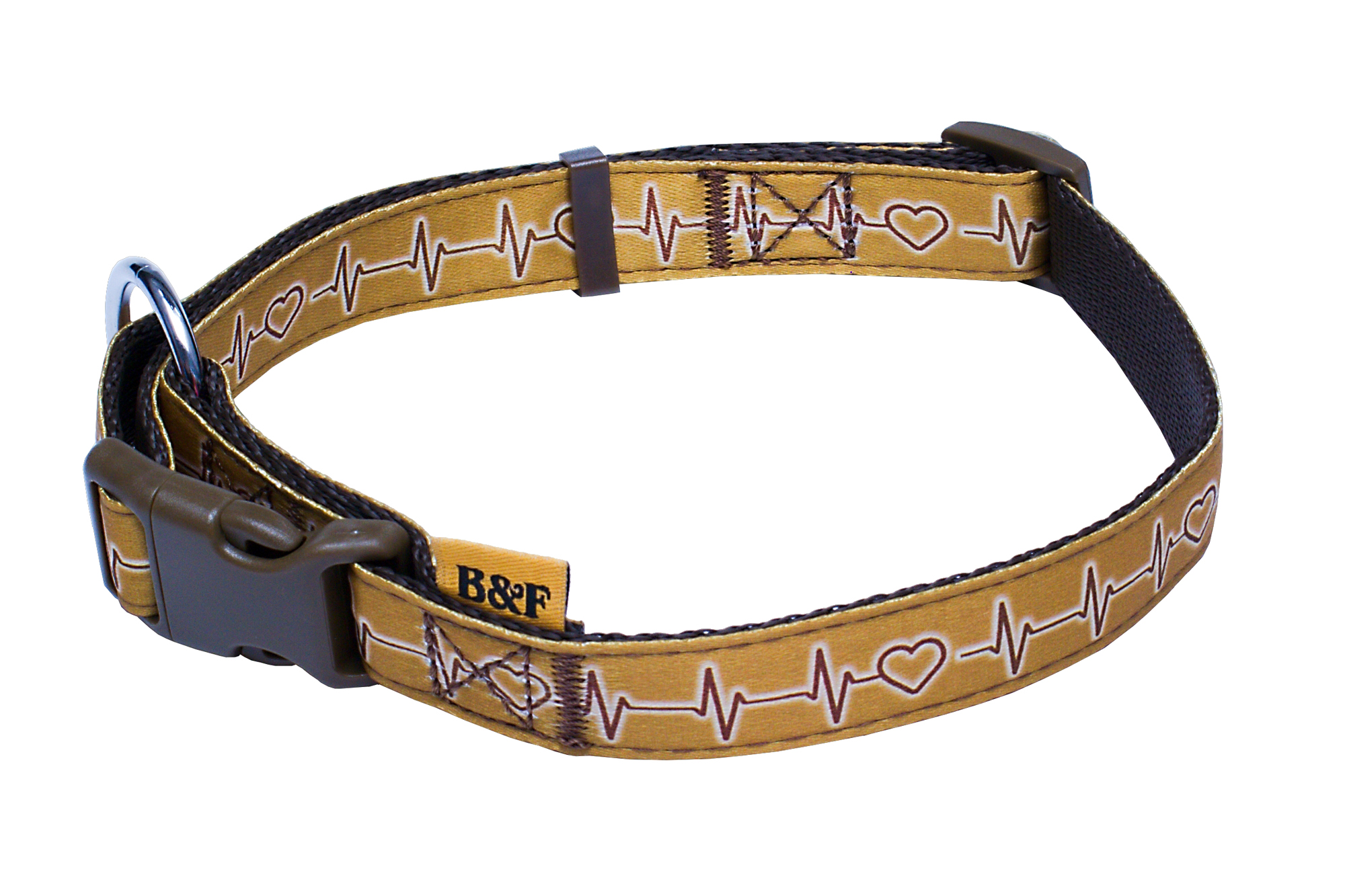 BAFPET Popruhové obojky EKG Barva: Šedá, Rozměr: 25mm x 40-66cm 18102E