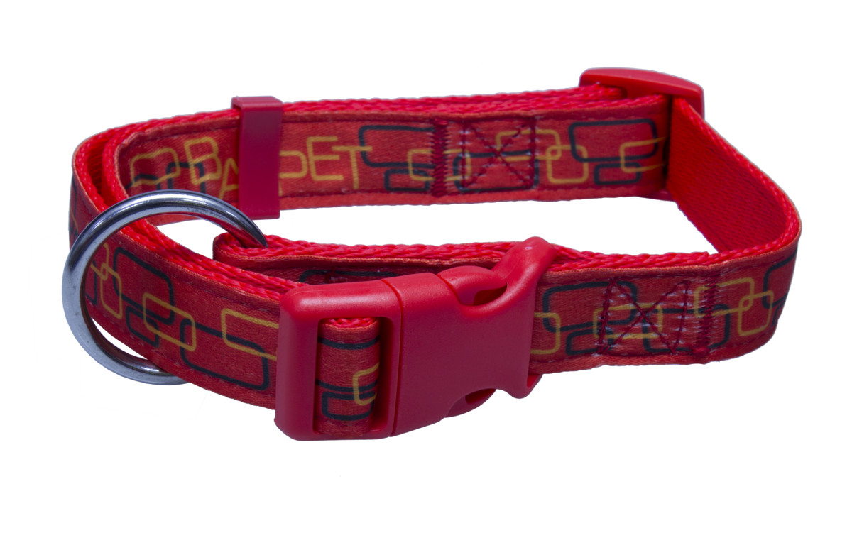 BAFPET Popruhové obojky OBDELNÍČKY Barva: Černá, Rozměr: 25mm x 40-66cm 18102O