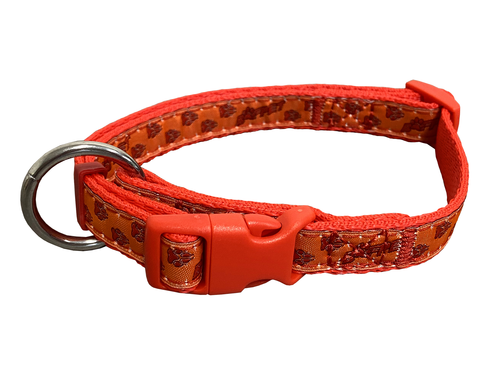 BAFPET Popruhové obojky TLAPKY BAF Barva: Červená, Rozměr: 25mm x 40-66cm 18102TB